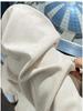 High-Waisted White Fleece-Lined Wide-Leg Women's Straight-Leg Pants, Winter 2025 Collection