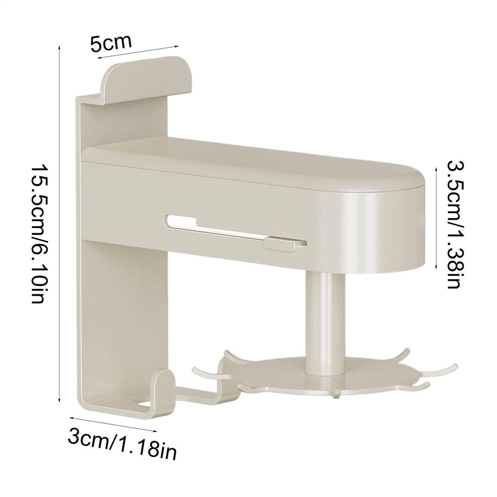 

Utensil Rack Rotatable Utensil Hanger Wall Mounted Adhesive No Drill Kitchenware Storage Rack for Cooking Lovers Spatula Spoon білий