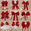 Rote Schleife Band Haar Clip Jahr Haarnadel Kawaii Haar Zubehör Für Frauen Mädchen Frühling Festival Haar Ornament