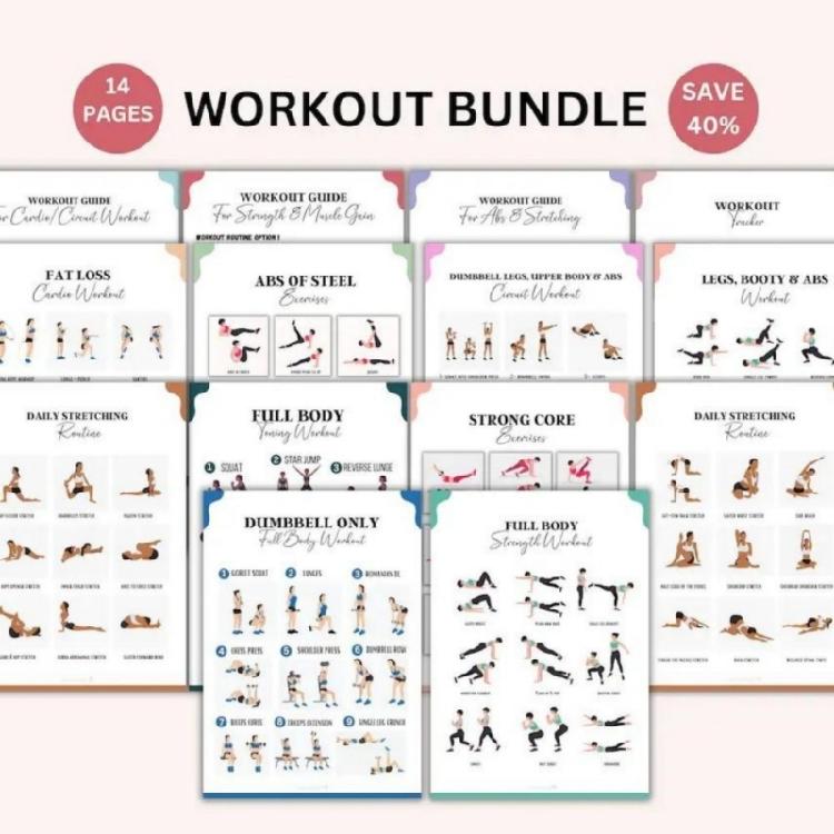 6Pcs Fitness Card Yoga Seated Postures Exercise Charts 30 Day Chair Exercises Plan Poster for Morning Sports Enduring