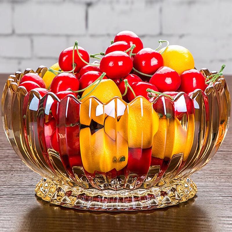 Homeglen European Style Glass Fruit Bowl