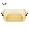 Heat Insulated Pan 2L Glass Baking Dish, Square Dishes for Oven, Versatile Serving Plate Dinner Tempered Casserole Dish Brownies Meatloaf Desserts
