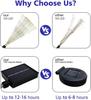 4PACK Outdoor Solar Lighting Copper Flash Post Light, LED 8 Modes Garden Landscape Light, Stainless Steel Rod with Light Source Sensor