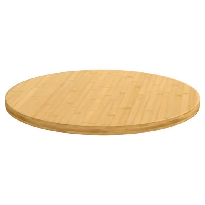 VidaXL Dessus de table Ø80x2,5 cm bambou 352683