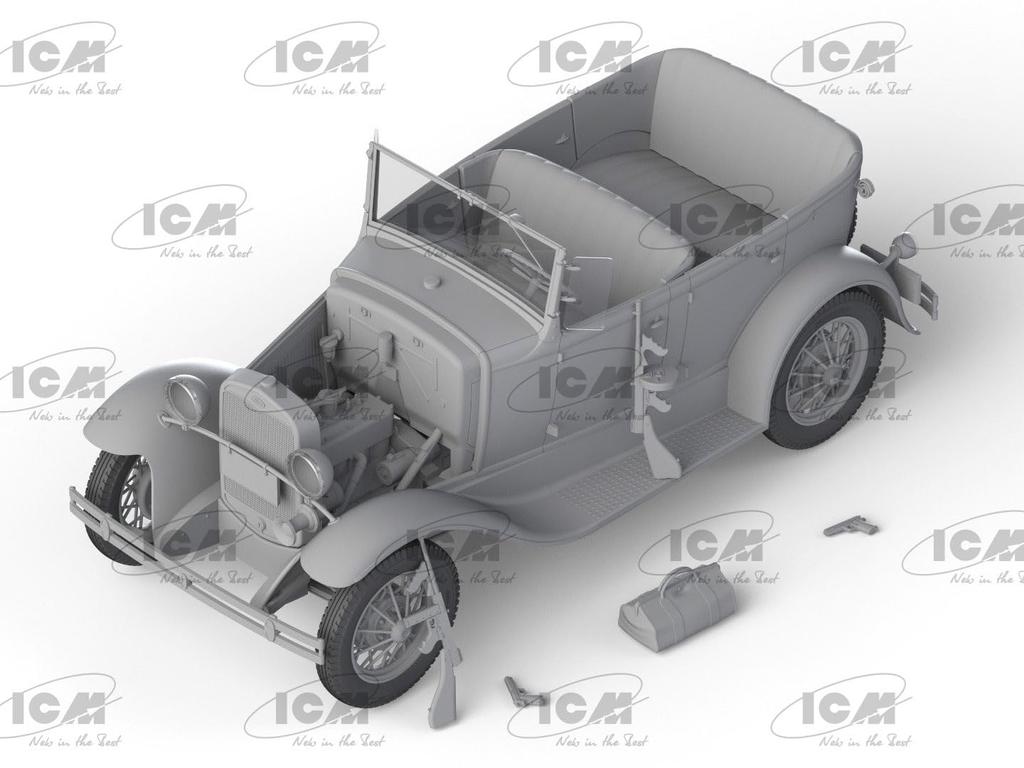 ICM Ford Model A Gangster Plastic Model 24052 1/24 (Car)