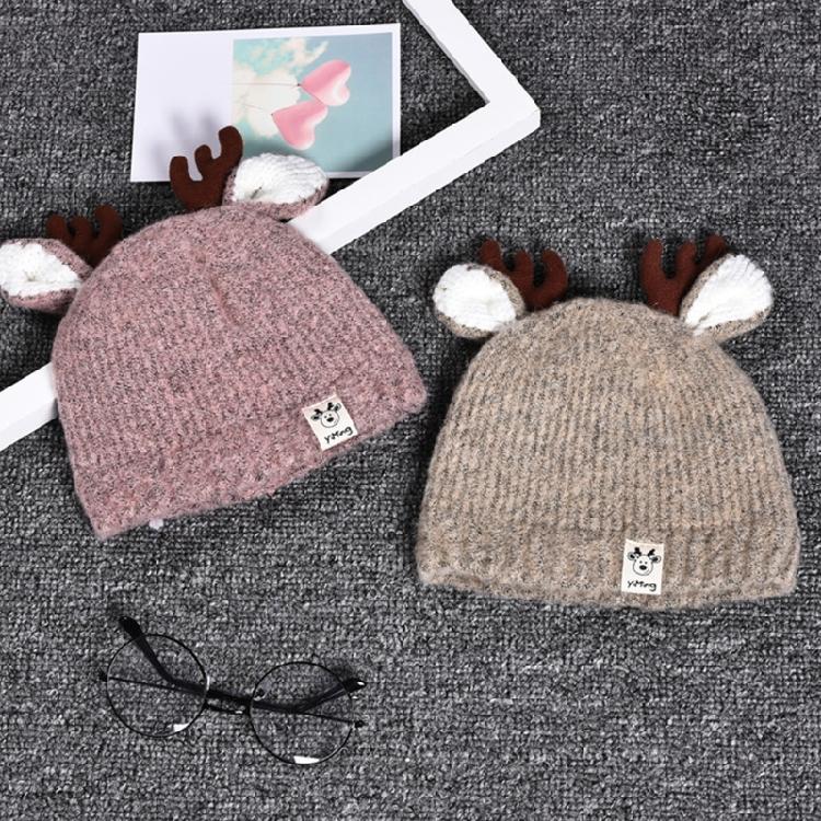 Trendy Woolen Hat Children Antlers Knitted Hat Christmas Hat Winter Halloween
