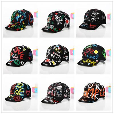Fashion Cotton Graffiti Boy Girl Baseball Caps Children Printed Snapback Hat Kids Popular Hip Hop Hat Cap Hot Sell