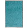 Washable Doormat Cyan 40 X 60 Cm