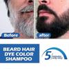 Tinte para Barba Negra para Hombres en 5 Minutos y Tinte Negro de Larga Duración para Cubrir Canas, Color de Retoque de Raíces para Barba y Bigote de Hombres