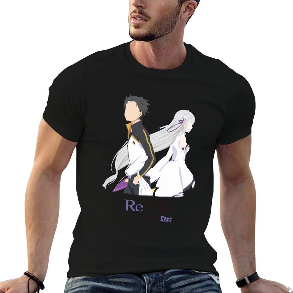 Re:Zero Sub and Emi Minimalist T-Shirt Halloween Casual T-Shirt