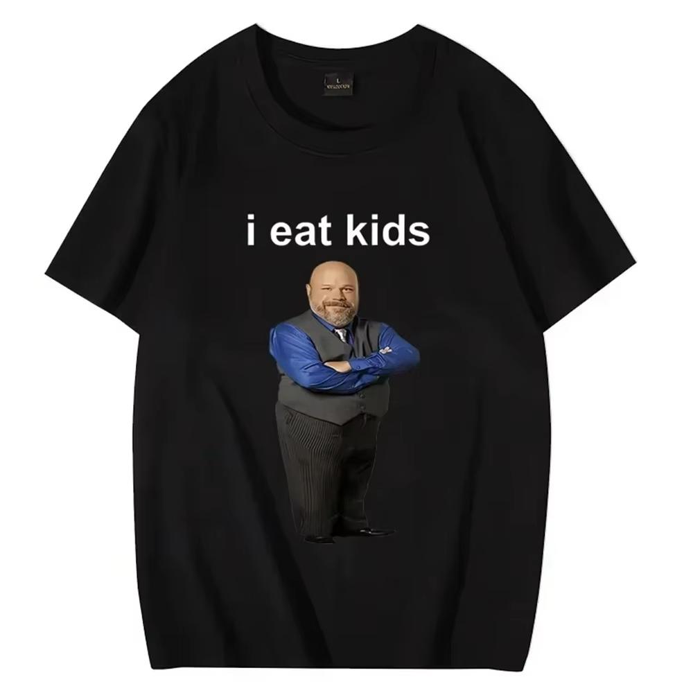 

Bertram Eats I Eat Kids Graphics T Shirt Autumn Pure Cotton Men s and Women s T-shirt Short Sleeve Street Fashion Trend Clothing S