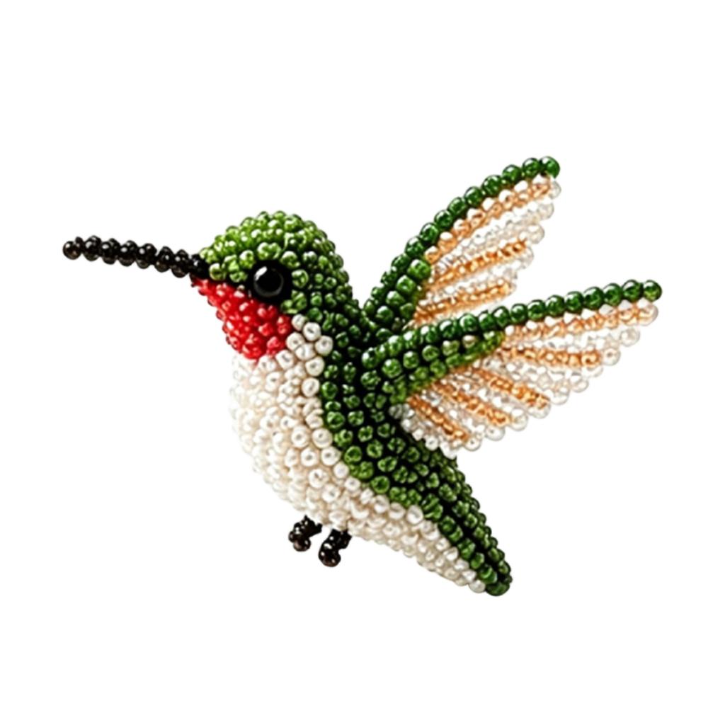 Cute Bead Embroidery Kit with Colorful Beads & Instructions Handmade Jewelry Art Beaded Kit Multi-Purpose for Adults Beginners