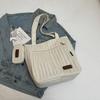 Large Capacity Tote Bag Women Commuter Handbag Solid Color Shoulder Bag