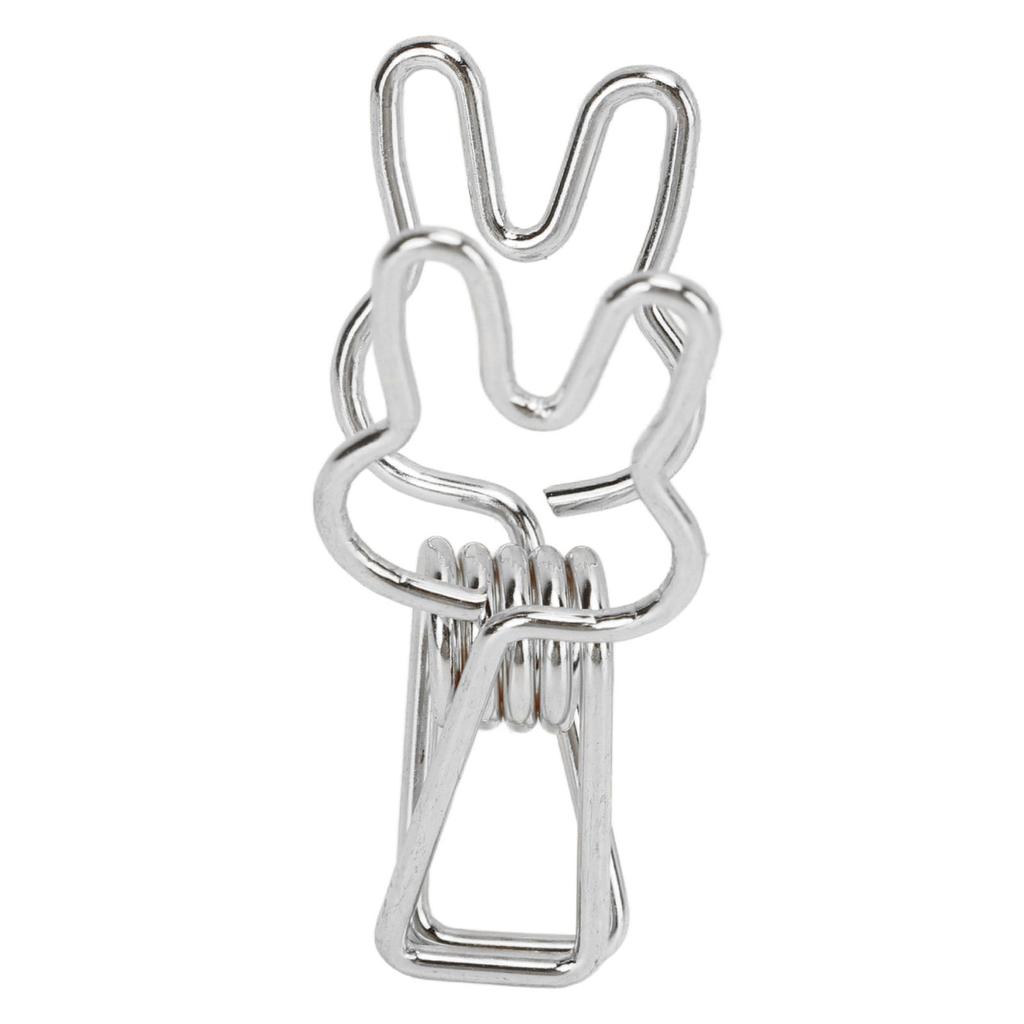 100pcs   Clips Cute Cartoon   Shape Metal Hollowed   Tail Clips Paper Clamps for   Document