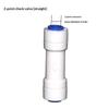 Single-Piece Check Valve Connector 1/4" Check For Valve Push In For Non Return Water Reverse Osmosis System Filters