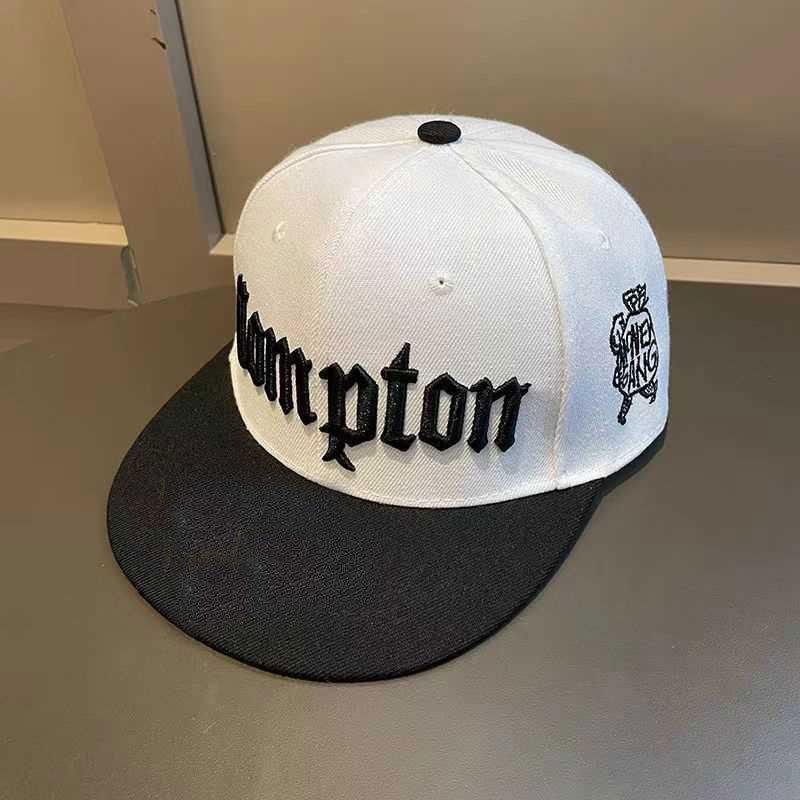 European and American Compton Youth Street Dance Flat-brim Hat Brim Men's Trendy Street Dance Hip-hop Hat Is a Hit Hat
