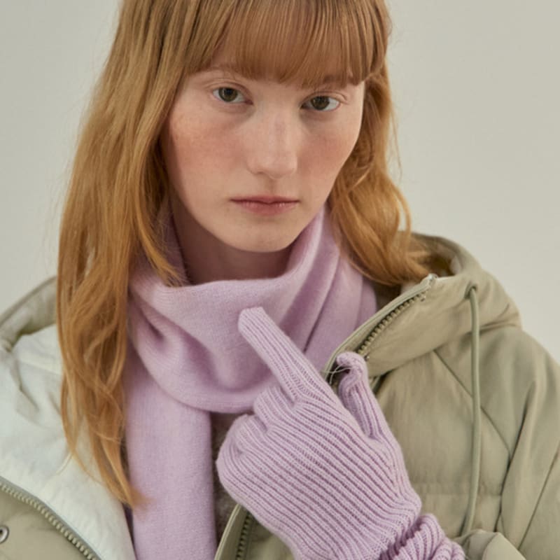 

MIND BRIDGE women s fingerhole wool 100% gloves BK_000