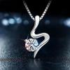 S925 Sterling Silver Aesthetic Necklace with Diamond Pendant - Japanese & Korean Style Clavicle Chain for Students