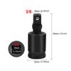 360 Degree Swivel Knuckle Joint Air Impact 1/2 3/8 1/4 Inch Wobble Retractable Socket Adapter for Pneumatic Wrench Tool