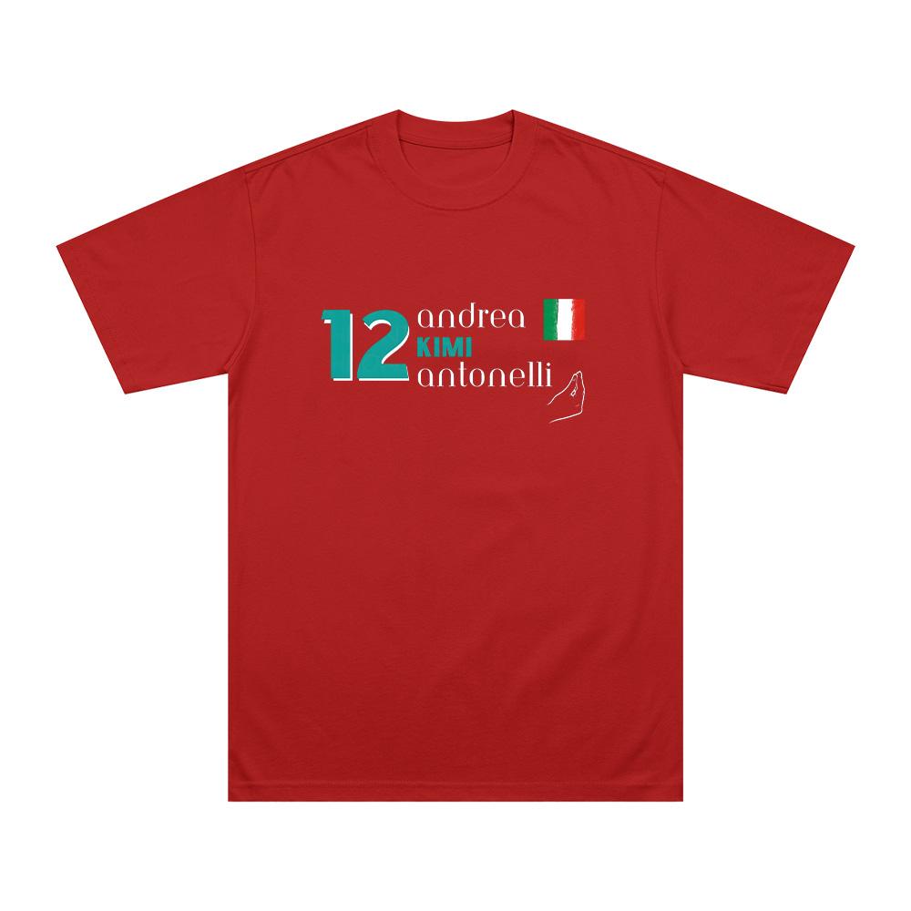 Andrea Kimi Antonelli T Shirts Italian Driver Rookie Unisex Tee Fan Merch Gift High Quality Cotton Clothes Fashion Versatile Top S
