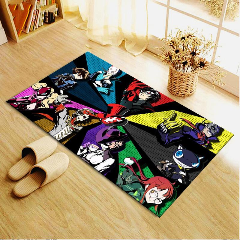 Persona 5 Carpet Rug for Living Room Bedroom Home Sofa Decoration,Kids Play Non-slip Floor Mat