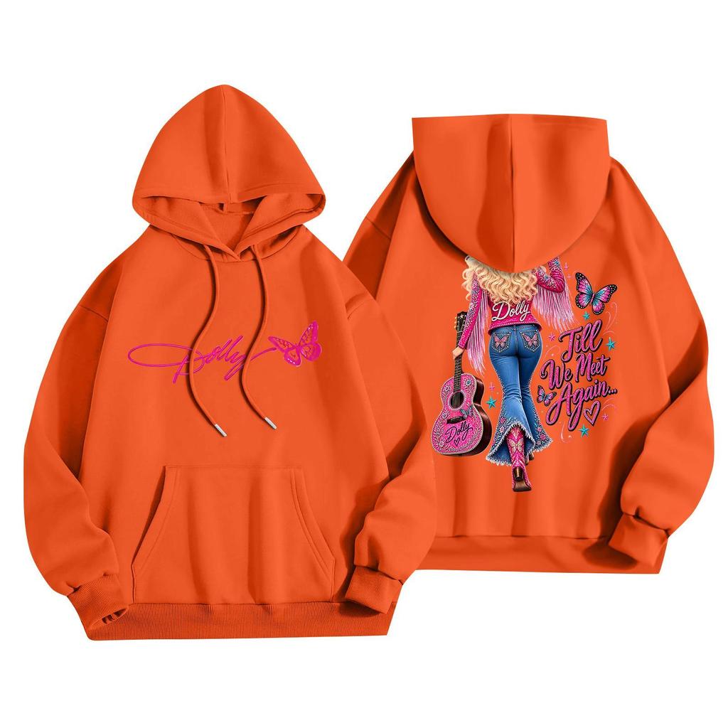 Unisex Printed Long Sleeve Pullover Hoodie Lightweight for Men and Women