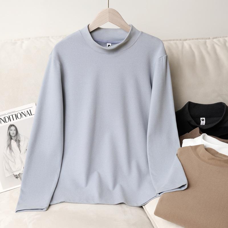 

Женская флисовая рубашка с полуворотом, двухсторонняя, плотностью 285 г, мягкая и теплая, однотонная, с длинным рукавом, для осени и зимы 2XL (73-83 kg)