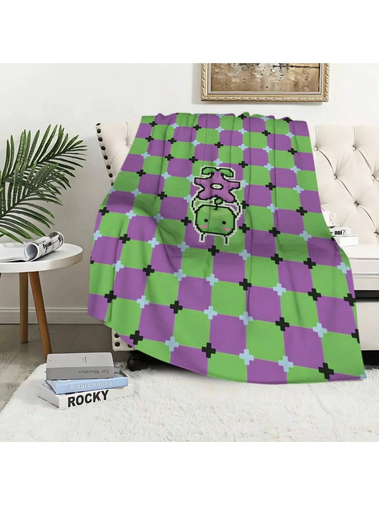 

Игра S-Stardew Valley Одеяло Одеяло для дивана Софы Путешествий Дома Походов Пикника Кровать Постельные принадлежности Фланелевое одеяло Подарок на день рождения 75X95CM серый