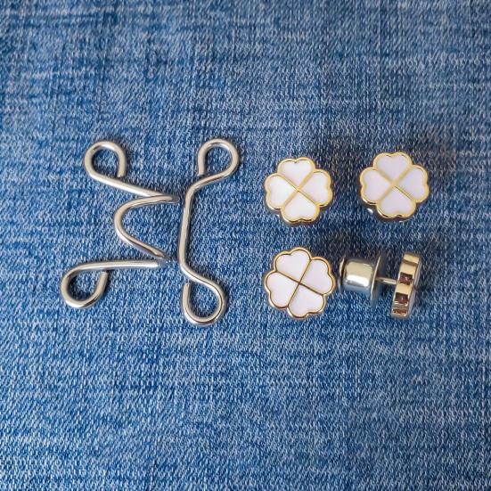 1 Paar Hosenbundstraffer Blumenform Hosenbundstraffer Pins Zum Annähen Nicht Nötig Abnehmbare Hosenbundclips für Hosen Jeans Röcke