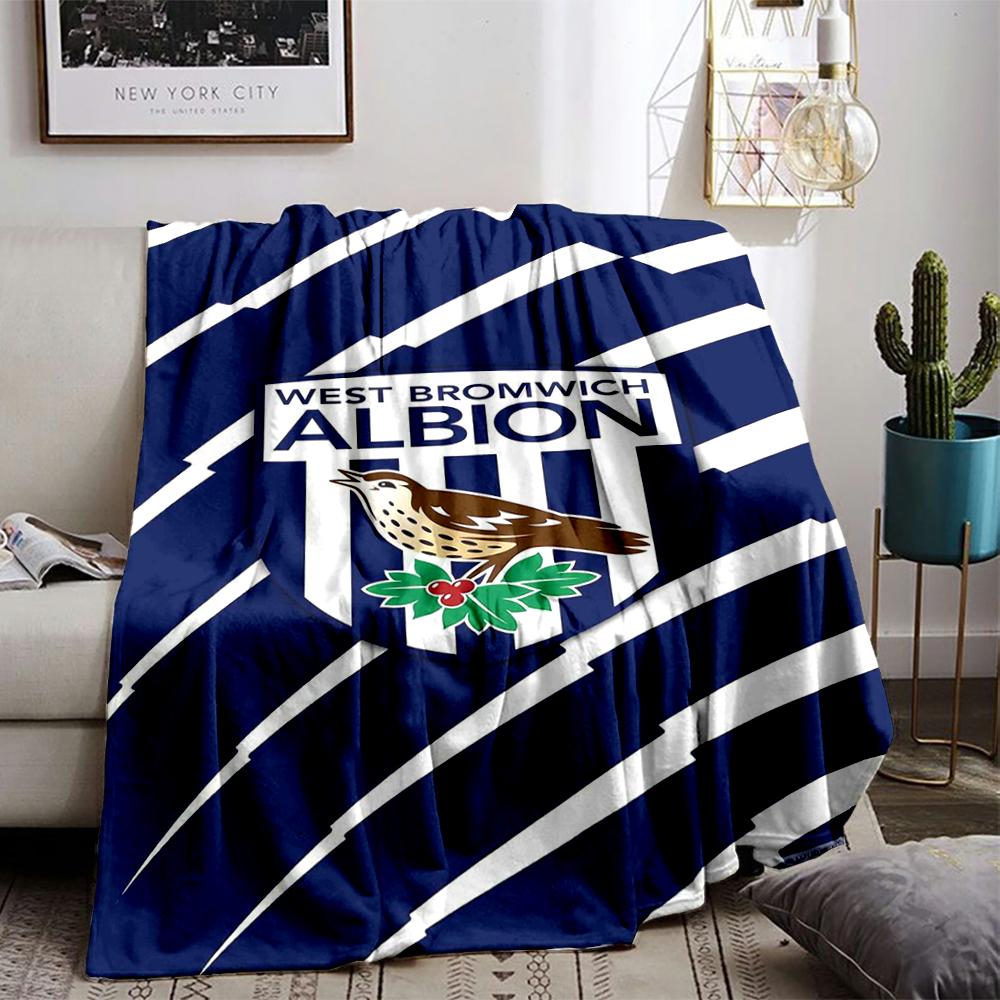 West Bromwich Albion Logo Keep warm DesignFlannel blanket for bedroom, living room, sofa, and nap