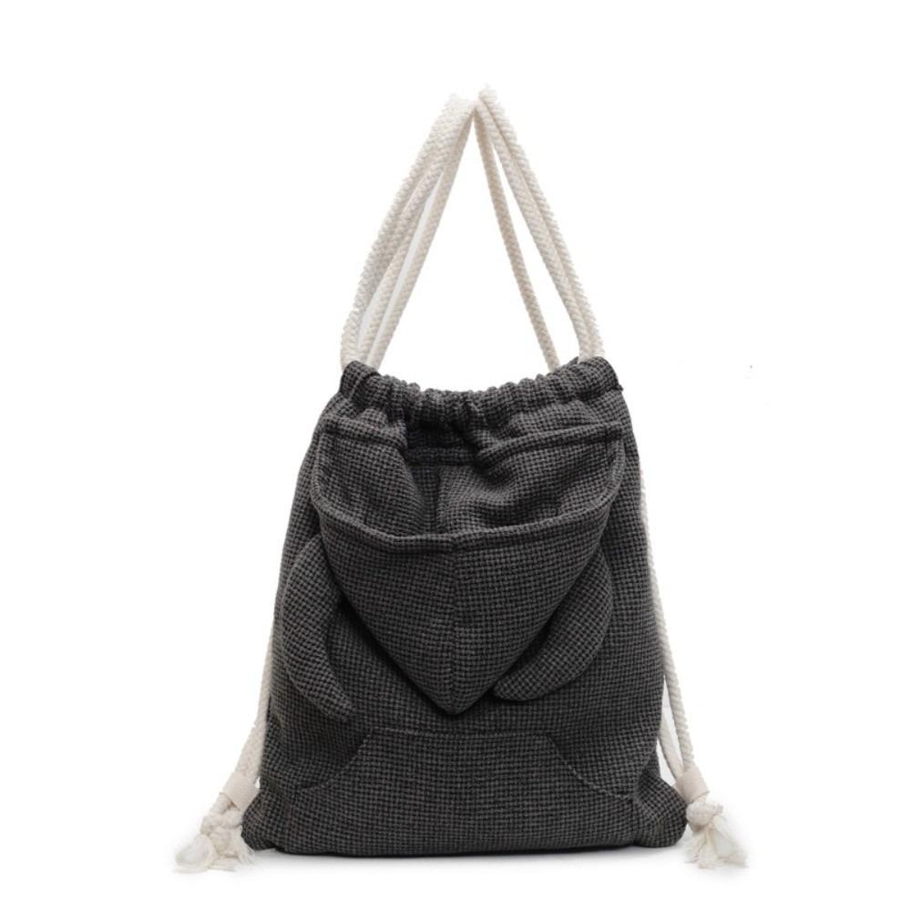 

Рюкзак с капюшоном большой вместимости в корейском стиле, сумка на шнурке, дизайн худи, школьный рюкзак, студенты серый