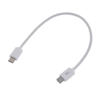 1 pz 25 cm/100 cm Micro USB Maschio A Micro Maschio Convertitore Adattatore OTG Cavo Dati Colore Bianco