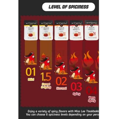[Slečna lee] Korejská tteokbokki topokki rýžová omáčka v prášku 6 příchutí