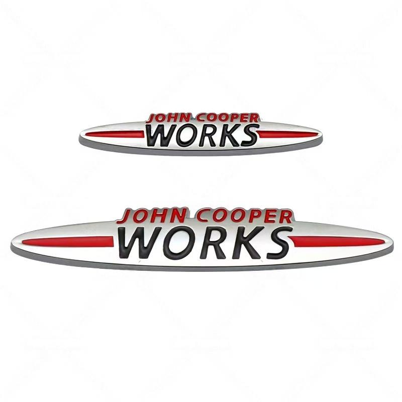 Pegatinas Emblema de Metal JCW John Cooper Works Calcomanía para Guardabarros Lateral Trasero Maletero de Coche Pegatina