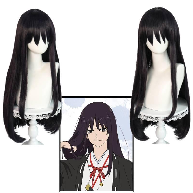 Hell Music Satou Asami Men Door Kirima Black Straight Cosplay Anime Wig