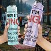 1PC Why Single Text 750ml sports water bottle leakproof straw lid outdoor office home