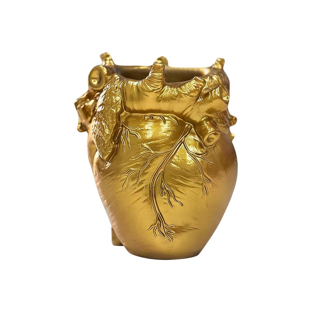 Miniatur herzförmiger Stifthalter, Harz-Dekoration zur Aufbewahrung auf dem Schreibtisch zu Hause, Make-up-Pinselhalter