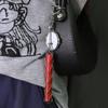 Portable Metal Net Lipstick Bag Silver Mini Lip Balm Bag Keychain with Mirror Universal Lipstick Cover Keychains Home