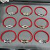 High Quality Luxury Freded Horseshoe Buckle Bracelet Red/Black Nylon Rope U-shaped Buckle Bracelet Men's and Women's Bracelets