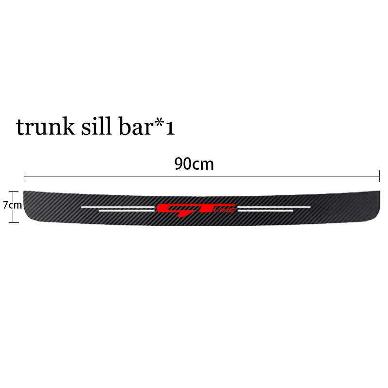 Carbon Fiber Car Door Sill Threshold Anti Scratch Protective Stickers Decals For Kia GT Line Sportage Ceed Picanto K3 K5 Stonic