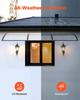 Awnings for Door Entrance, 38 X 117 In, Exterior Front Door Window Awnings with Drainage & ABS Bracket, Rain Snow Sun Protection, Overhang