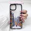 Merry Christmas Winter Street Snow Scene Winter Phone Case for Iphone 17 Air 16 Pro Max 15 14 13 Pro Plus 13 12 Mini 7 8 Covers