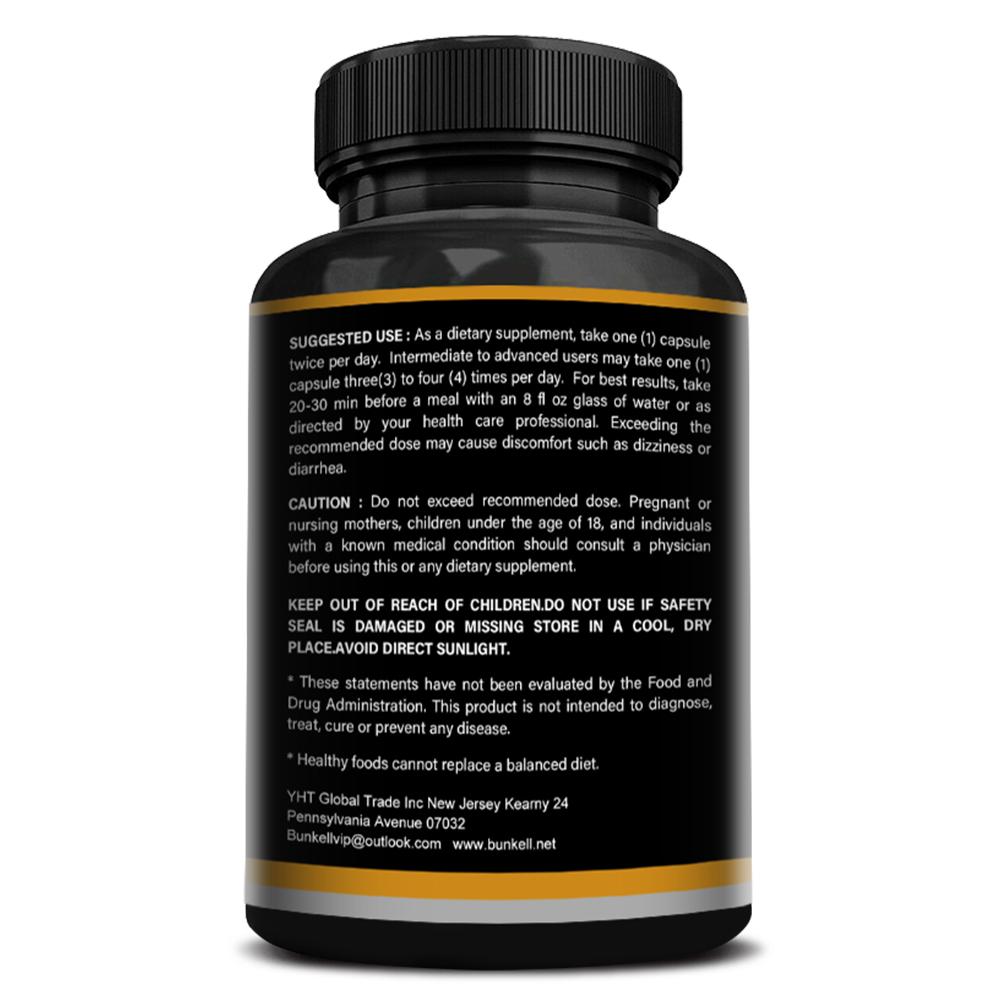 Ginkgo Biloba Extrakt Nahrungsergänzungsmittel, Mit Vitamin B12, 120 Kapseln Pro Flasche