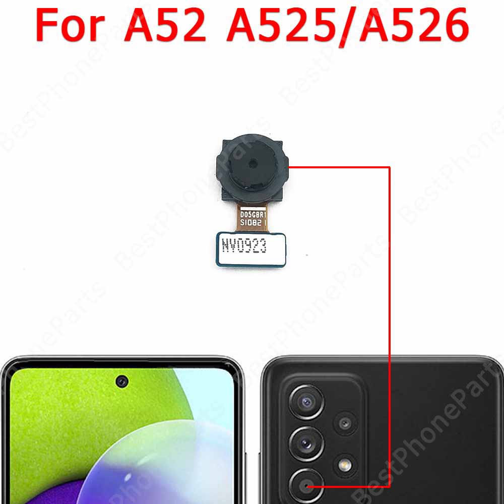 Front Back Camera For Samsung Galaxy A52 A525 A526 Rear Backside Selfie Frontal Facing Camera Module Flex Spare Parts