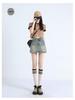 2025 Summer High-Waisted Distressed Denim Skort with Anti-Exposure Feature