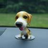 Shake Head Dog Car Dashboard Decoration Funny Nodding Dog Ornament Resin Auto Interior