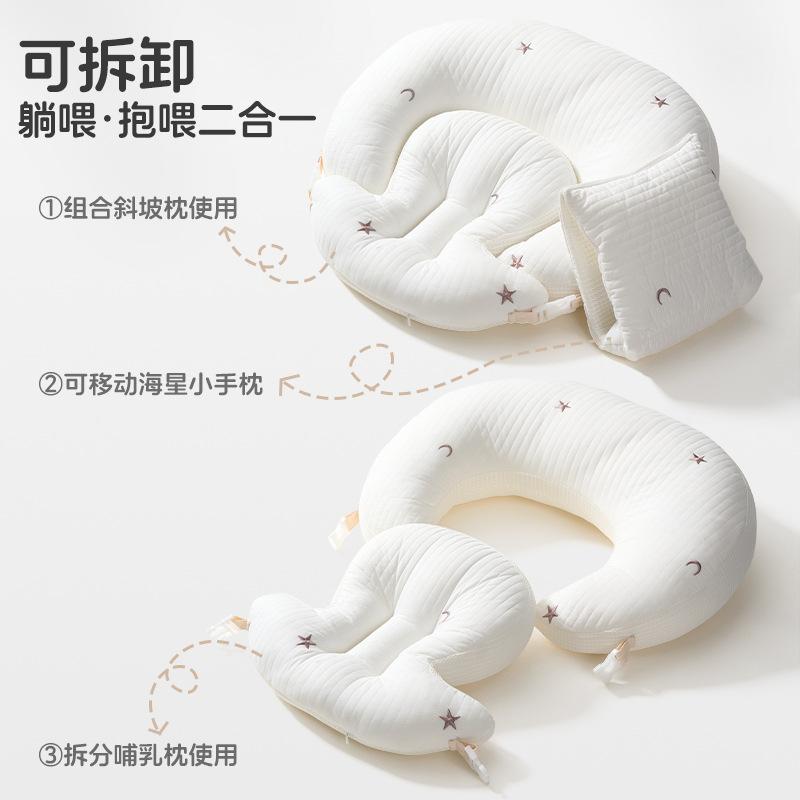Incline Pillow for Breastfeeding, Anti-spit-up Nursing Pillow, Newborn Baby Feeding Cushion, Hands-free Tool