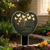 Grave Decorations 2D Acrylic Heart Decoration Butterfly and Flower Carved Texture Grave Decorations Stake for Outdoor Garden