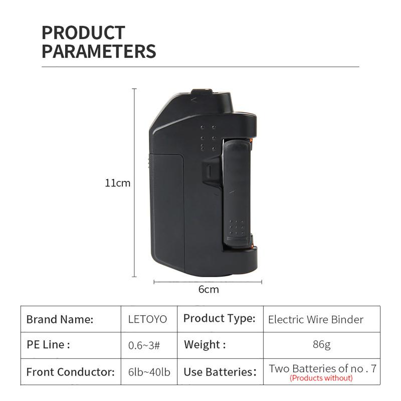 Atador de Nó Elétrico Enrolador de Bobina de Pesca Dispositivo de Nó Máquina de Nó Ferramentas de Linha de Pesca Pesca