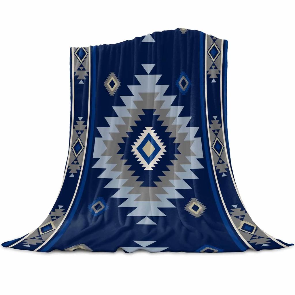Indian Geometry Graphics Throws Blankets for Sofa Bed Winter Soft Plush Warm Sofa Throw Blanket Holiday Gifts